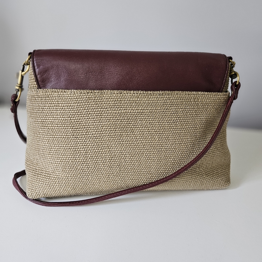 Vintage Etienne Aigner Shoulder Bag Jute & Leather Bag/ Clutch - Picture 6 of 15